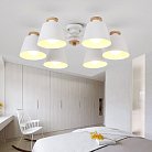 Потолочная люстра SCAD 6 плафонов. Цвет белый. Lampatron 643-25