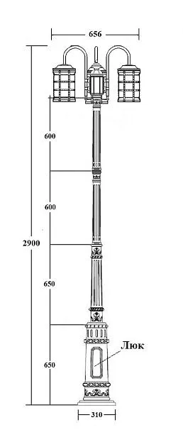 Наземный фонарь Oasis Light 81210B 10 E7 down Gb BARSELONA