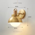 Бра ALISON GOLD WALL Светлое дерево Lampatron alison-gold-wall-lghtwood 8918-25233