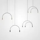 Подвесной светильник ARC 2 плафона. Цвет черный. Lampatron arc-black-2 1326-2014