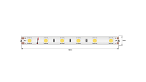 Светодиодная лента LUX, 5050, 60 LED/м, 14,4 Вт/м, 24В, IP65, Теплый белый (2700K) SWG DSG560-24-WW-65