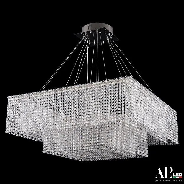 Люстра светодиодная хрустальная APL LED SH04.86.2D.A.Ni.4000 Sicilia Люстра светодиодная хрустальная APL LED SH04.86.2D.A.Ni.4000 Sicilia