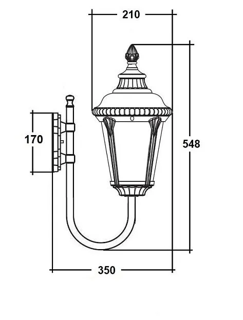 Настенный фонарь уличный Oasis Light 79751S/10 Bl MUNICH 2S