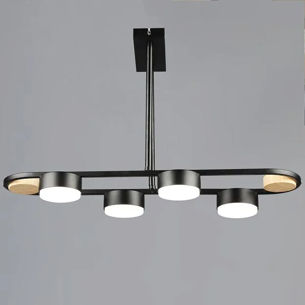 Потолочная люстра Reluce 02760-0.3-04 BK+WOOD GX53 Потолочная люстра Reluce 02760-0.3-04 BK+WOOD GX53