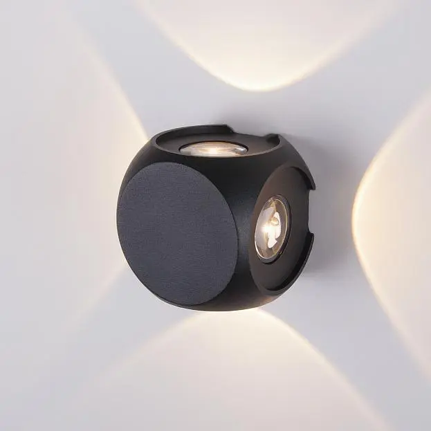 Уличный настенный светильник Elektrostandard 1504 TECHNO LED CUBE черный a047186 Сube Уличный настенный светильник Elektrostandard 1504 TECHNO LED CUBE черный a047186 Сube