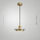 Подвесной светильник PIRITA Латунь + белый мрамор Lampatron f-pirita-white-warm 2515-5766
