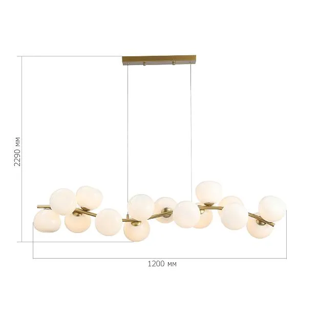 Светильник подвесной Латунь/Белый G9 16*5W 4000K ST Luce SL1519.303.16 SWEVEN