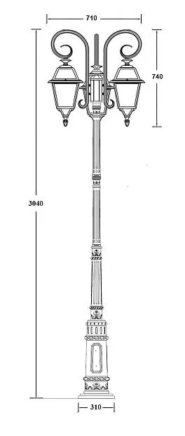 Наземный фонарь Oasis Light 91110fLB/18 E7 Bl FARO-FROST L