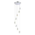 Светильник подвесной Хром/Прозрачный LED 8*3W 3000K ST Luce SL6114.103.08 CASCATO