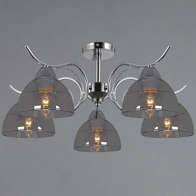 Потолочная люстра ILLUMICO IL0733-5ASQ-25 CR AREZZO Потолочная люстра ILLUMICO IL0733-5ASQ-25 CR AREZZO