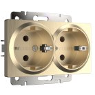Розетка двойная с заземлением Werkel W1172010 (шампань рифленый) a051432