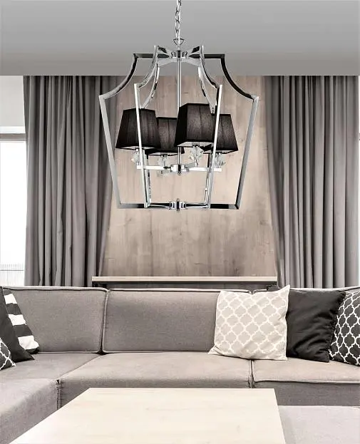 Подвесная люстра Lumina Deco Montero LDP 1249-4 CHR+BK Подвесная люстра Lumina Deco Montero LDP 1249-4 CHR+BK