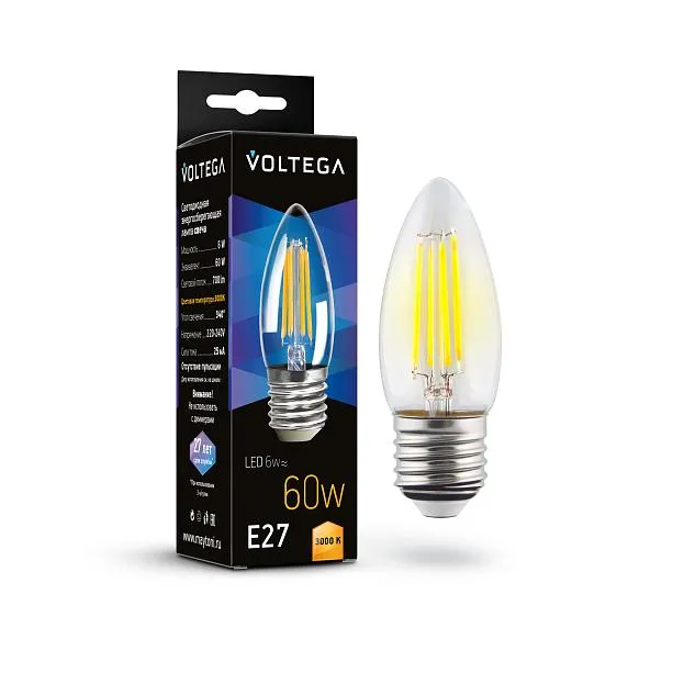 Лампа Voltega 7208 Candel matt 6W
