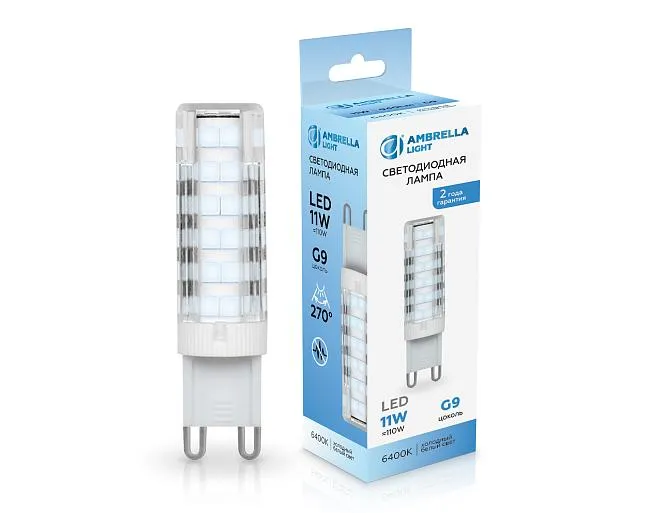 Светодиодная лампа G9 11W 6400K Ambrella light 101106 Светодиодная лампа G9 11W 6400K Ambrella light 101106