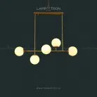 Реечный, рядный светильник SIMMA 5 плафонов. Молочно-белые. Lampatron simma-5-milk 5521-14295