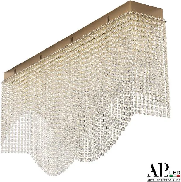 Люстра хрустальная каскадная APL LED SH512.2.100.B.Gd.E14 Sicilia Люстра хрустальная каскадная APL LED SH512.2.100.B.Gd.E14 Sicilia