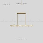 Реечный, рядный светильник MICHAL LONG Цвет Латунь. 8 ламп Lampatron michal-long-brass-8 4101-10136