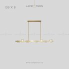 Реечный, рядный светильник MICHAL LONG Цвет Латунь. 8 ламп Lampatron michal-long-brass-8 4101-10136