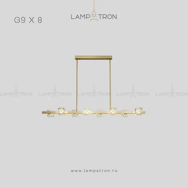 Реечный, рядный светильник MICHAL LONG Цвет Латунь. 8 ламп Lampatron michal-long-brass-8 4101-10136 Реечный, рядный светильник MICHAL LONG Цвет Латунь. 8 ламп Lampatron michal-long-brass-8 4101-10136
