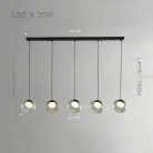 Подвесной светильник DORIAN ONE 5 светильника. Планка Lampatron dorian-one-5-plank 9118-26027