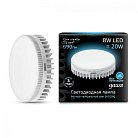 Лампа Gauss 108008208 GX53 8W 4100K таблетка матовая