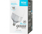 Лампа Gauss 11734392 Basic T160 AC180-240V 90W 8600lm 6500K E40 LED