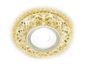 Встраиваемый точечный светильник MR16 с LED подсветкой Ambrella light S299 CH/W Compo Spot