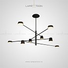 Люстра TOIVOLA B 8 плафонов. Размер L. Цвет черный. Lampatron toivola-b-black-8-l 2622-6243