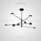 Люстра TOIVOLA B 8 плафонов. Размер L. Цвет черный. Lampatron toivola-b-black-8-l 2622-6243