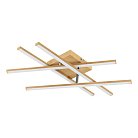 Светодиодный потолочный светильник 20,5W(LED), сталь, алюминий, светло-коричн/ пластик, белый, 3000K, 2500lm Eglo 901104 LASANA 4