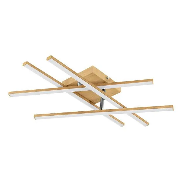 Светодиодный потолочный светильник 20,5W(LED), сталь, алюминий, светло-коричн/ пластик, белый, 3000K, 2500lm Eglo 901104 LASANA 4