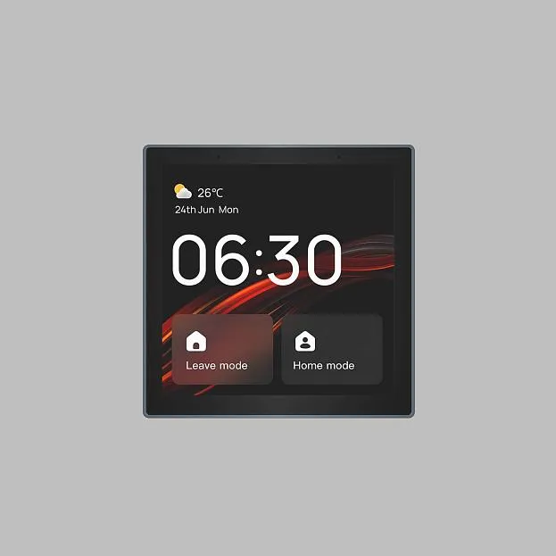 Панель управления умным домом (Wi-Fi / Zigbee / Bluetooth, Tuya / Smart Life), алюминий + закалённое стекло, цвет чёрный Denkirs DK7405-BK