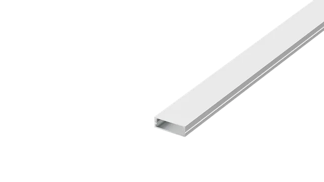 Накладной алюминиевый профиль, 30х10х2000мм. В комплекте матовый экран, 4 торцевые заглушки, 4 крепежа, белый Donel DN18C3010W2Set DN18