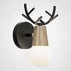 Бра С Рожками Deer A Wood/Black ImperiumLoft 181043-26 Deer01