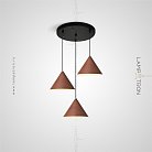 Готовая комбинация светильников NOOMI TRIO Темное Дерево. Диск Lampatron 6207-16685