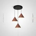 Готовая комбинация светильников NOOMI TRIO Темное Дерево. Диск Lampatron 6207-16685