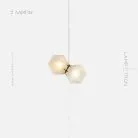 Реечный, рядный светильник PHILLIS 2 плафона. Lampatron phillis-2 3015-7317