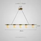 Реечный, рядный светильник TORVILL LONG 5 плафонов. Цвет латунь Lampatron 8860-25019