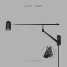 Бра ALEX Цвет Черный + Латунь. Выключатель на проводе Lampatron 6355-23520