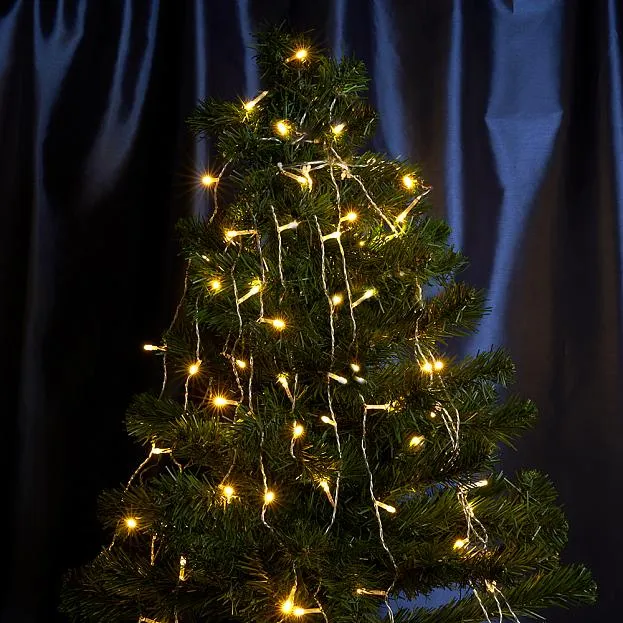 Светодиодная гирлянда 7 веток (2м) + 1.5м 230V 2700K c питанием от сети прозрачный шнур Feron 32371 CL90