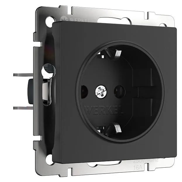 Розетка Werkel W1171008 (черный матовый) a051600 Розетка Werkel W1171008 (черный матовый) a051600