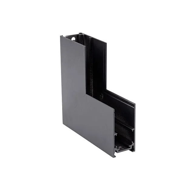 Коннектор угловой вертикальный Vitaluce VT0200026-01 20 мм 100*100 черный