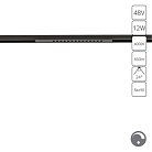 Трековый светильник Arte Lamp A7476PL-1BK OPTIMA