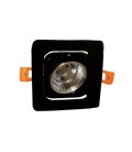 Встраиваемый светильник Lumina Deco LDC 8064-SS-7WCOB-L98*W98 SILVER+BLACK Fostis (LDC 8064-7W BK)