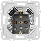 Механизм розетки Schuko 16А 250 В~ с зарядным устройством USB A+C, 5V/3A, мощность 20W, на винтах Donel DB19900 DB
