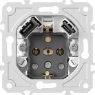 Механизм розетки Schuko 16А 250 В~ с зарядным устройством USB A+C, 5V/3A, мощность 20W, на винтах Donel DB19900 DB