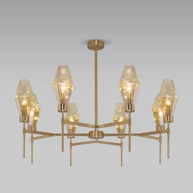 Люстра на штанге Eurosvet 60143/8 латунь Prism a061937