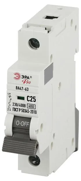 Автоматический выключатель ЭРА VA63-1P25C6