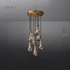 Готовая комбинация светильников MELANY MORE 7 ламп. Диск Lampatron 4849-12403