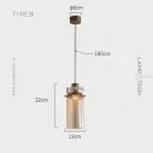 Подвесной светильник CRISPIN Модель B. Янтарное стекло Lampatron 8414-23055